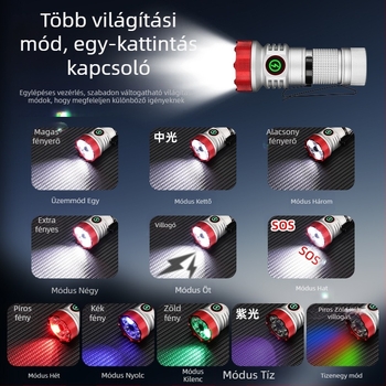 Határokon átnyúló új, hordozható, kompakt, újratölthető XPG zseblámpa gyöngyök emelik ki a vészhelyzeti nagy hatótávolságú farokmágneses vonzerőt