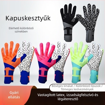 Gyermek felnőtt futballkapus ujjvédő vastagított latex futballkapus kesztyű edzés Játék Sport