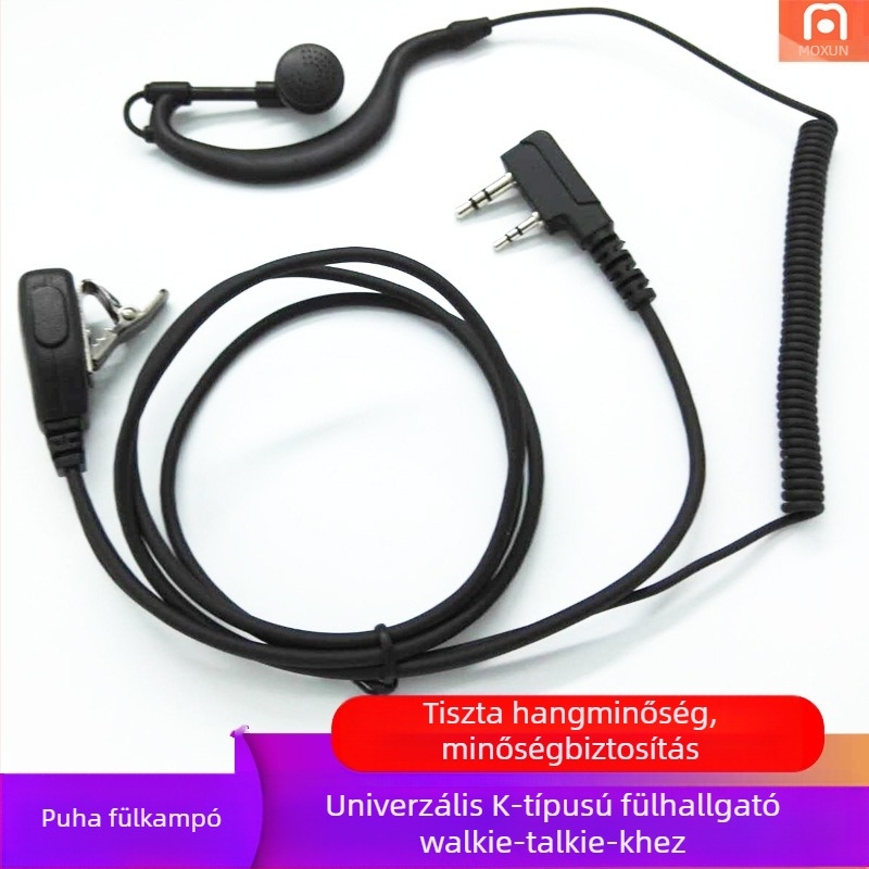 K-Head Walkie-Talkie Guotong Curve fejhallgató g Függeszthető Baofeng Vvk Jiuwu Beifeng Quansheng Ouxun Tyt számára