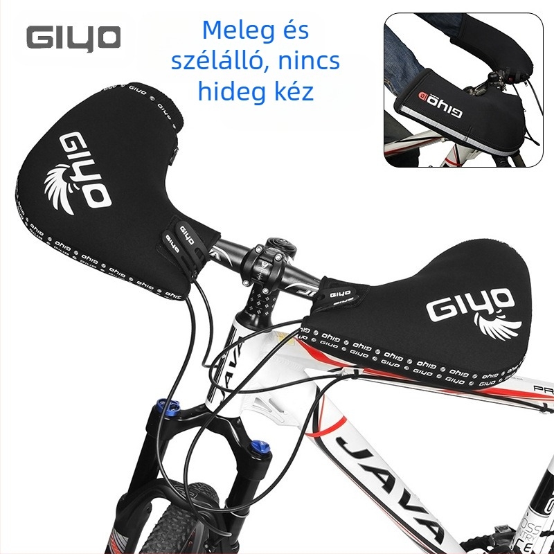 GIYO Kerékpáros Szélvédő Kesztyűk Hegyikerékpározáshoz Gyapjúval Bélelt Meleg Védőkesztyűk Országúti Kerékpározáshoz Hideg Védőkesztyűk Őszre és Télre
