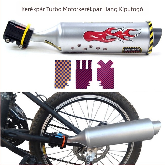 Kerékpár turbina motorkerékpár hanghatás kipufogócső hangjelző hegyi kerékpár kerékpár klassz játék csengő küllő kürt