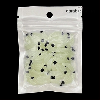 Határokon átnyúló Luya csali mártogatós fejű kenyérféreg PVC bionikus kukac vörös fejű puha csali hamis csali csomagolás nagykereskedelem