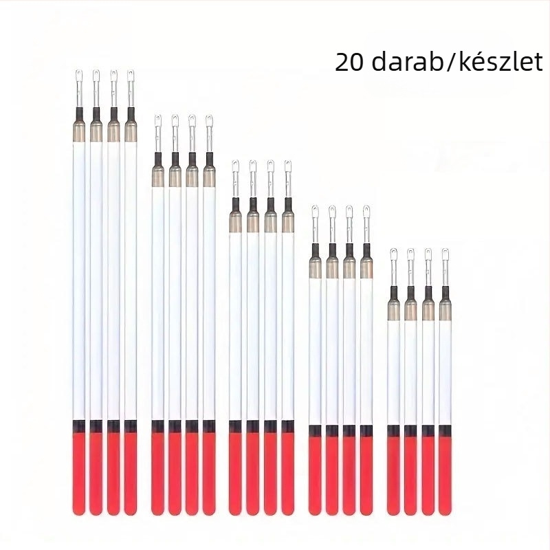 Átlátszó műanyag horgászfelszerelés, úszó, műanyag, üreges, egyenes, úszó gyöngyös fénycső, üreges, szemet gyönyörködtető, 5 modellruha