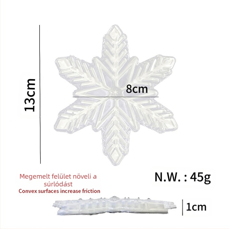 Határokon átnyúló raktáron lévő új kültéri snowboard hópehely csúszásgátló matricák importált anyagból készült kopásálló deszkaszőnyeg