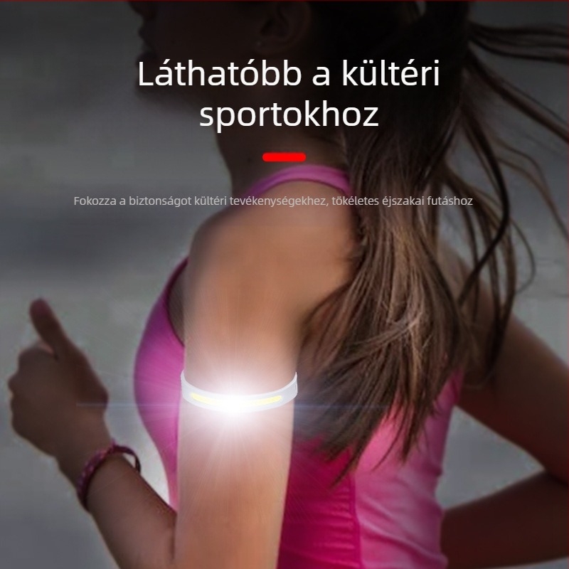 Vízálló, újratölthető, hordozható, éjszakai futókaros bokabiztonsági lámpa, kültéri éjszakai horgászlámpa, kerékpáros lámpa, nagy hatótávolságú figyelmeztető lámpa