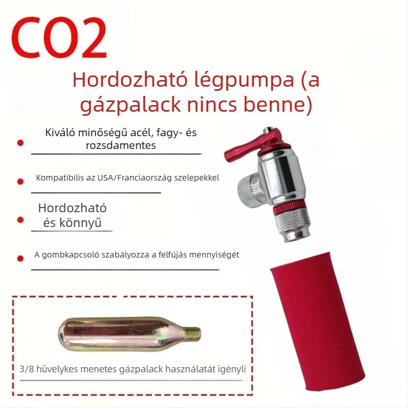 Univerzális légpumpa motorkerékpár- és kerékpárgumikhoz, hordozható mini légpumpa, gumiabroncs-szelep hőszigetelő borítással