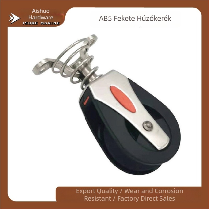 Függőkerék/műanyag ABS csiga csapággyal/nejlon vezetőkötél csiga/kötélszorító hajózási hardver kiegészítőkkel