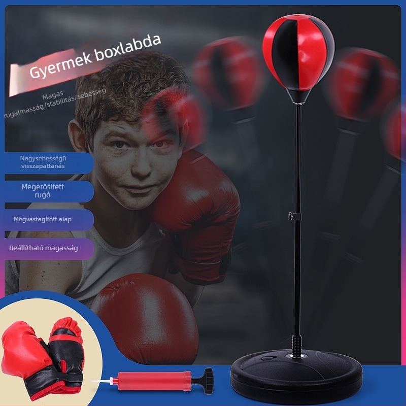 Háztartási függőleges emelő boksz sebességlabda gyerekeknek boxzsák kesztyű edző boxzsák boxfelszerelés gyerekeknek