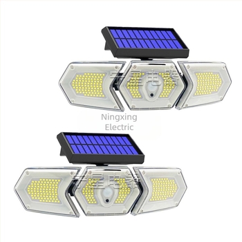 Napelemes lámpa háztartási kerti lámpa 254 LED-es új vidéki nagy teljesítményű kültéri lámpa reflektor emberi testérzékelő fali lámpa