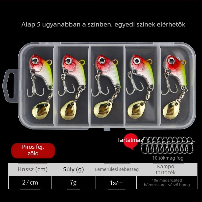 vib luya bait kis forgószélű egyes horog forgó flitterekkel fém nagy távolságú műcsalis ruha könnyű tengeri horgászat felhúzott sügér