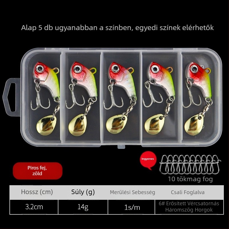 vib luya bait kis forgószélű egyes horog forgó flitterekkel fém nagy távolságú műcsalis ruha könnyű tengeri horgászat felhúzott sügér