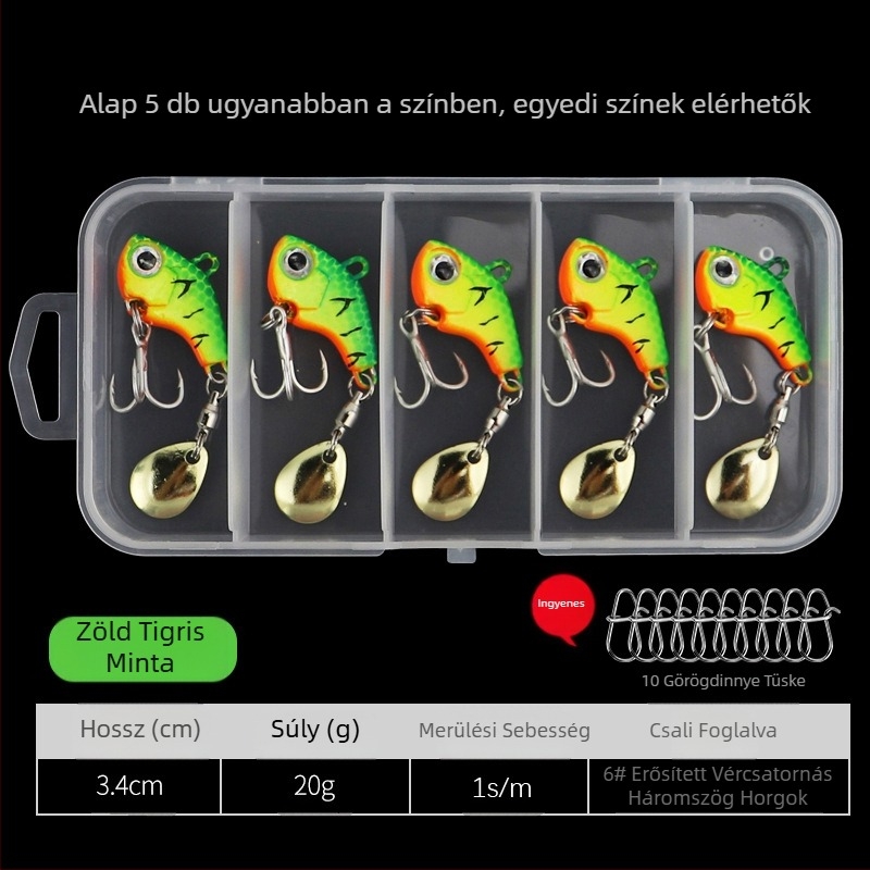 vib luya bait kis forgószélű egyes horog forgó flitterekkel fém nagy távolságú műcsalis ruha könnyű tengeri horgászat felhúzott sügér