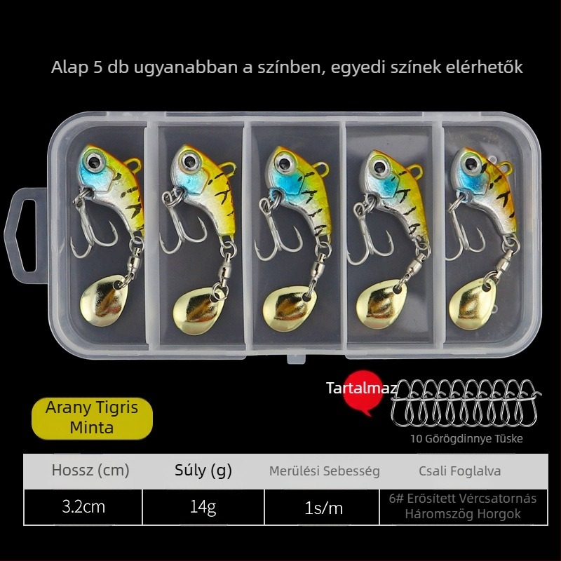 vib luya bait kis forgószélű egyes horog forgó flitterekkel fém nagy távolságú műcsalis ruha könnyű tengeri horgászat felhúzott sügér