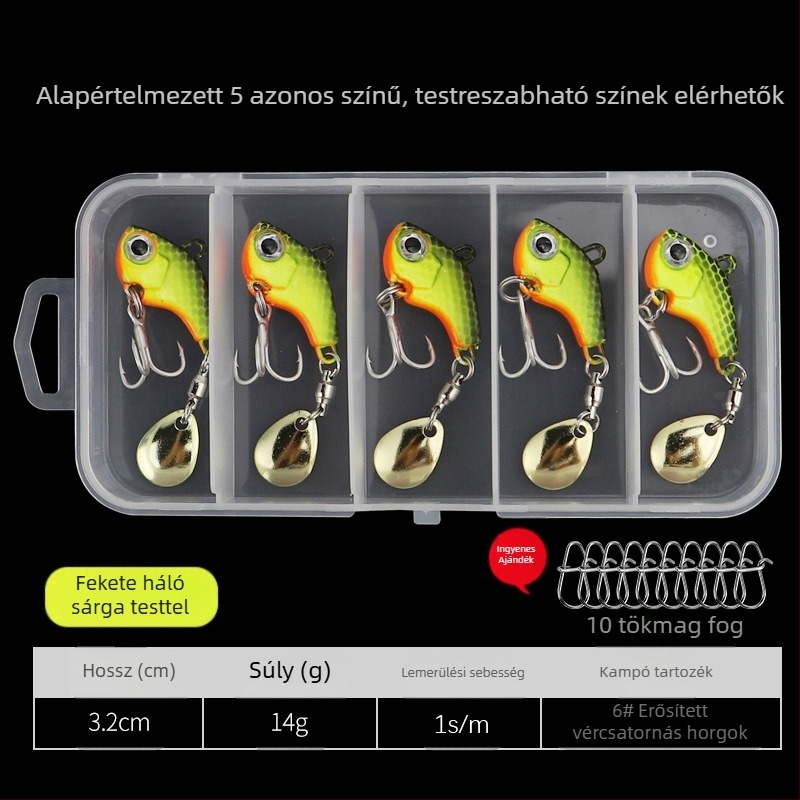 vib luya bait kis forgószélű egyes horog forgó flitterekkel fém nagy távolságú műcsalis ruha könnyű tengeri horgászat felhúzott sügér