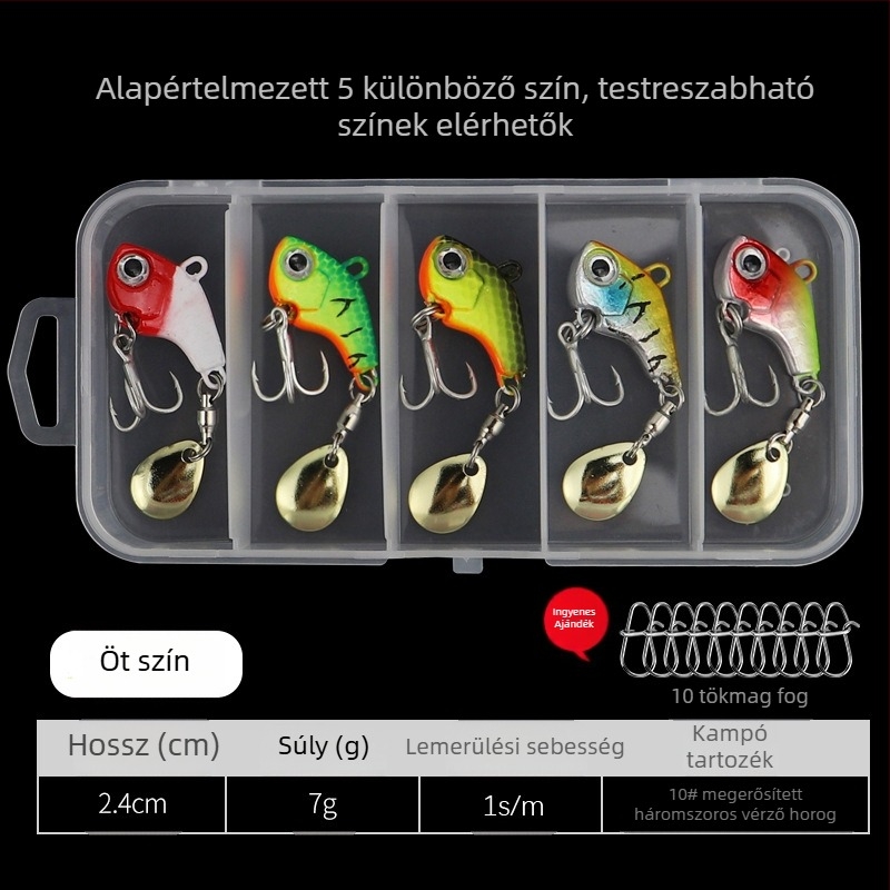 vib luya bait kis forgószélű egyes horog forgó flitterekkel fém nagy távolságú műcsalis ruha könnyű tengeri horgászat felhúzott sügér