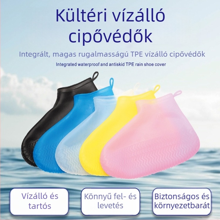 Eső- és homokálló, vastagított szilikon esőcipőhuzatok férfiaknak, nőknek, felnőtteknek és gyerekeknek, közvetlenül a gyártótól szállítva.