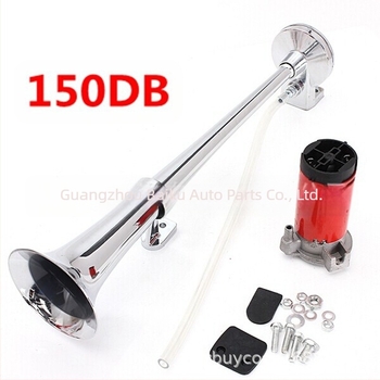 A gyártó 17 hüvelykes, 450 mm-es, 12 V-os autós kürtöt, egycsöves sípot, módosított kürtöt, szuper hangos, autóba szerelhető hangot kínál
