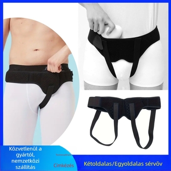 Férfi bal és jobb univerzális sérvöv Felnőtt Lélegző Lágyék Állítható Sérvöv Légáteresztő Dupla Rétegű Kompressziós Deréköv