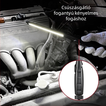 Újratölthető, nagy fényerejű, függesztett aljjal, mágnessel rögzíthető, gépjavító, elektróda nélküli, fényerőszabályzós mobil munkalámpa