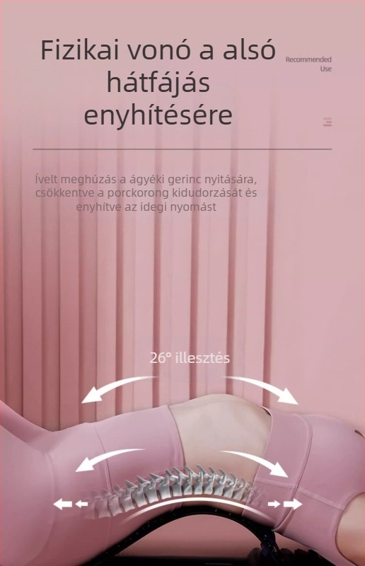 Rózsaszín ágyéki nyugtató ágyéki húzó nyújtó készülék gerinckorrekció hátmasszázs műtárgy gerinctámasz gyakorlat