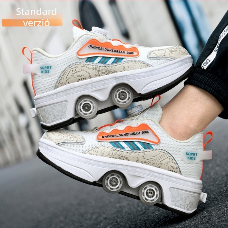 Gyermek futócipők Lányoknak Láthatatlan Négykerekű Zsugorcsizmás Fiúknak Robbanékony Túracipők Lányoknak Új Felnőtt Csigás Általános Iskolás Diákoknak