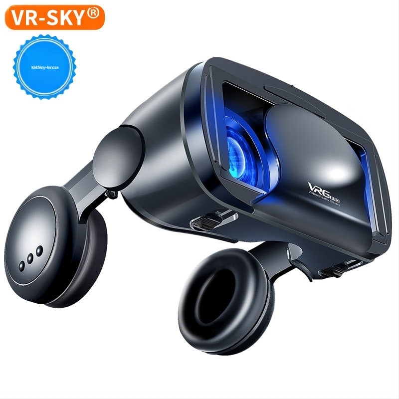 VRGPro VR szemüveg, kék szemvédő, új, nagyméretű fejhallgató, mobiltelefon, virtuális valóság sisak, 3D VR, határokon átnyúló választék