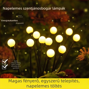 Amazon forró eladású, kiváló minőségű szentjánosbogár lámpák gyep Courtyard Park kültéri napelemes plug-in lámpák tájvilágítás