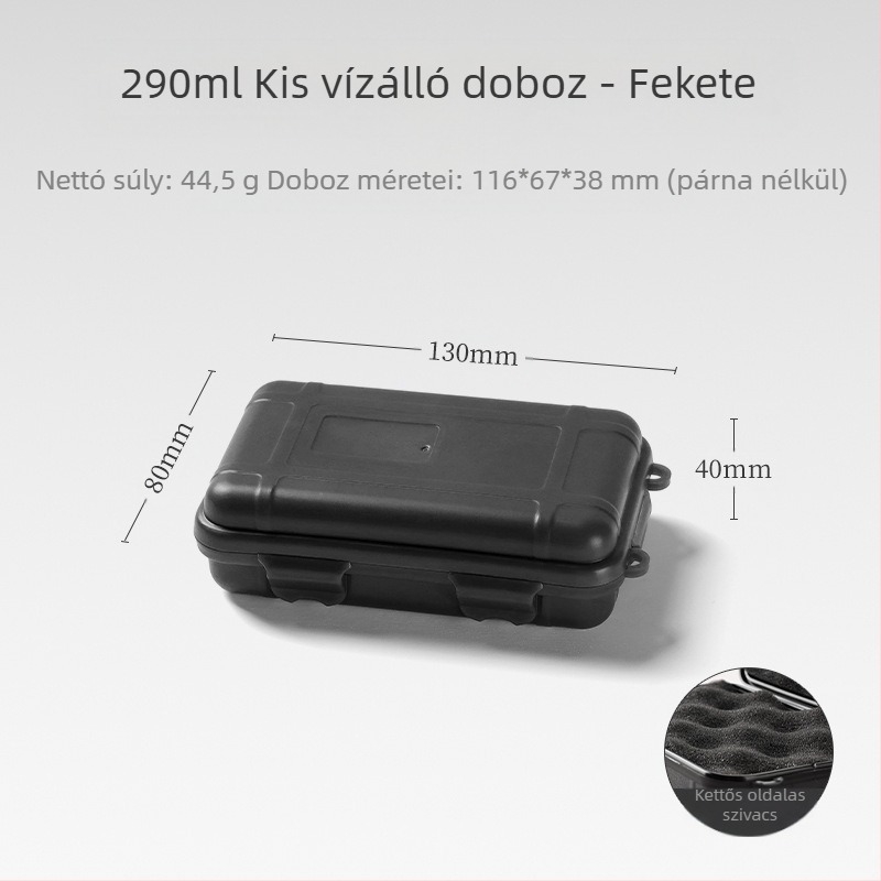 Kis EDC szerszámos kültéri túlélőkészlet ütésálló, vízálló dobozban, lezárt dobozban, terepi túlélőgyűjtemény