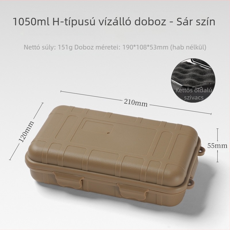 Kis EDC szerszámos kültéri túlélőkészlet ütésálló, vízálló dobozban, lezárt dobozban, terepi túlélőgyűjtemény