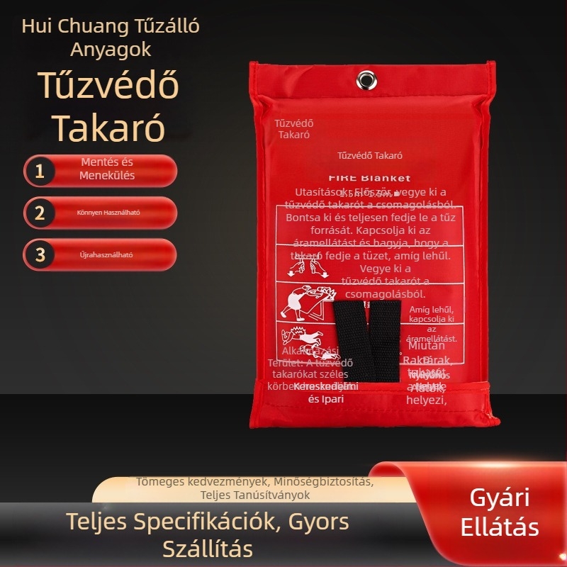 Üvegszálas tűzoltó takaró, menekülési takaró, háztartási, kereskedelmi tűzoltó takaró, speciális gyári ellátás