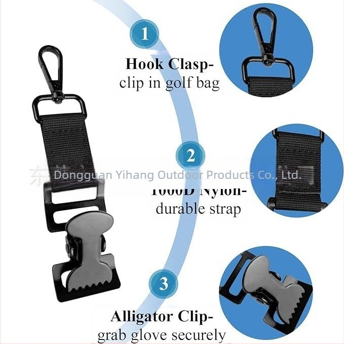 Golfkesztyű-csipesz kesztyűk póráz többcélú kesztyű krokodilcsipesszel munkakesztyű-csipesz karabinerrel