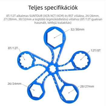 Toopre Mountain Bike lengéscsillapító első villa vállvédő kulcs beszerelése és eltávolítása légkamra burkolat többfunkciós javítószerszám