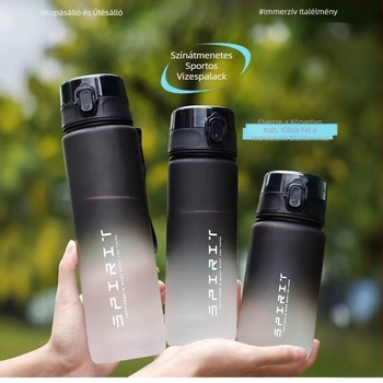 Sport vizespohár 1L nagy kapacitású műanyag pohár hordozható űrpohár mérleggel kültéri fitnesz közvetlen ivópohár sportmodell