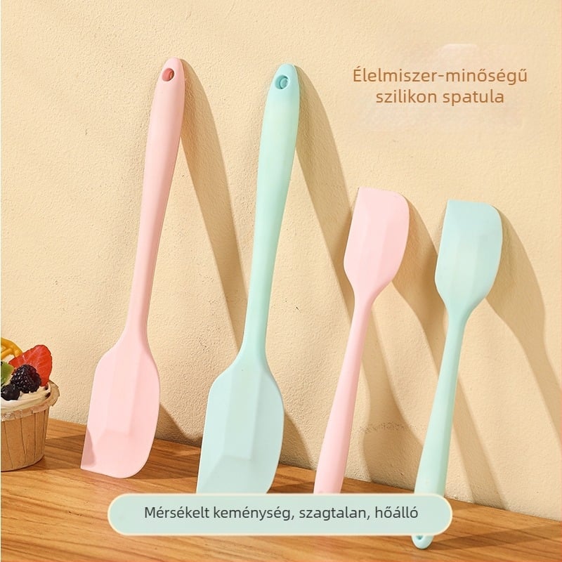 Gyári raktáron szilikon kaparó szilikon magas hőmérsékletnek ellenálló tortakrém spatula kaparó háztartási integrált sütőeszköz