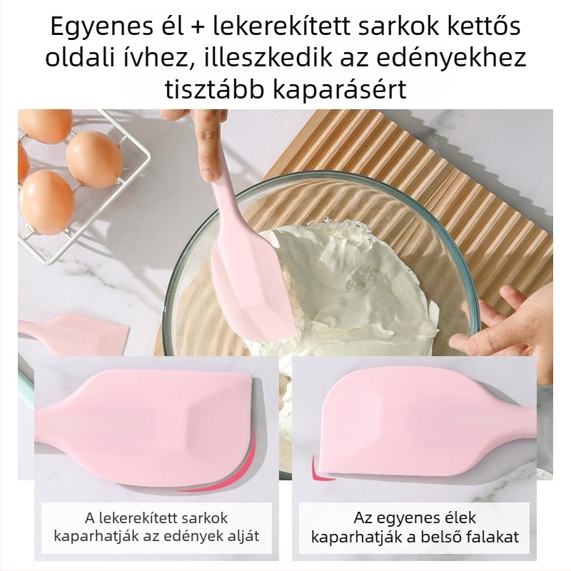 Gyári raktáron szilikon kaparó szilikon magas hőmérsékletnek ellenálló tortakrém spatula kaparó háztartási integrált sütőeszköz
