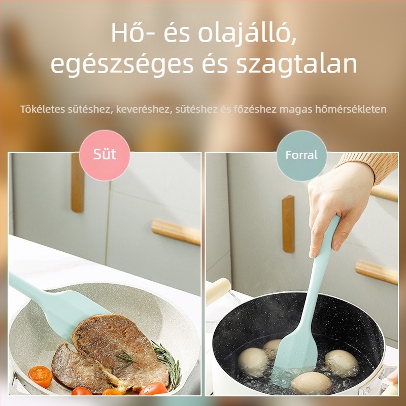 Gyári raktáron szilikon kaparó szilikon magas hőmérsékletnek ellenálló tortakrém spatula kaparó háztartási integrált sütőeszköz