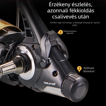 Szórakoztató dupla kirakodású forgó kerék teljes fém drótból készült csésze horgászdrót kerék első és hátsó fék kisütési erő horgászkerék könyvtár pontyozó kerék nagykereskedelem