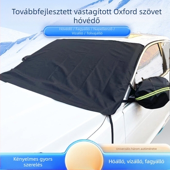 Autó hótakaró, hótakaró, vízálló lehullott levelek, vastagított Oxford szövet első fagyálló takaró télre