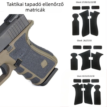 Határokon átnyúló, forró eladású gumimatricák, csúszásgátló matricák, Glock markolat, csúszásgátló matricák, markolatcsomagoló szalag, Glock