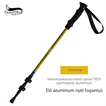 Alumíniumötvözetből készült túrabot, professzionális külső zárral, ultralight 7075, összecsukható, behúzható kültéri mankós sétabot, mászóbot