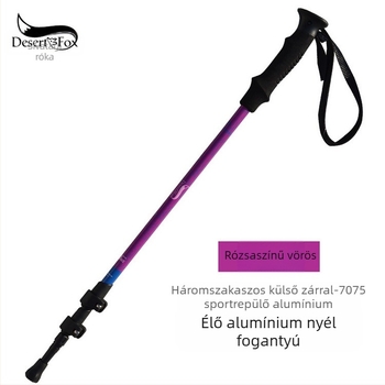 Alumíniumötvözetből készült túrabot, professzionális külső zárral, ultralight 7075, összecsukható, behúzható kültéri mankós sétabot, mászóbot