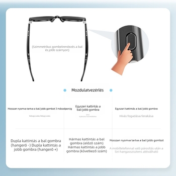 Új okos szemüveg napszemüveg ultraibolya sugárzás elleni napszemüveg okos szemüveg fekete technológia képes beszélni zenehallgatáshoz