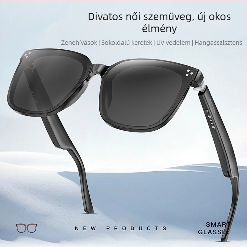 Új okos szemüveg napszemüveg ultraibolya sugárzás elleni napszemüveg okos szemüveg fekete technológia képes beszélni zenehallgatáshoz