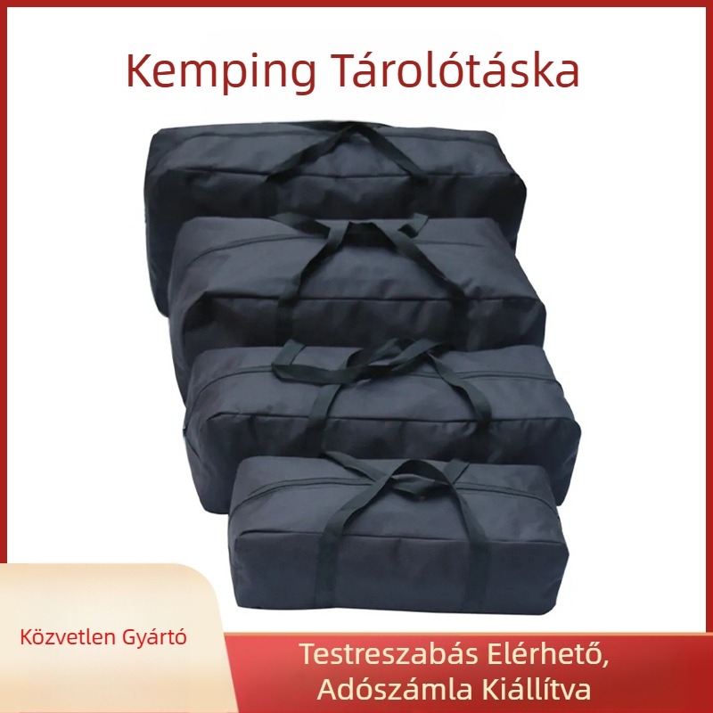 Nagy kapacitású kemping vászon tárolótáska utazó tárolótáska kültéri kemping piknik sátor asztal és szék tárolótáska