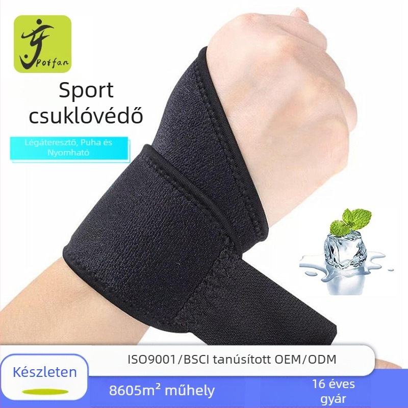 Határokon átnyúló kültéri sport csuklópánt tekercseléses nyomás rugalmas pólya állítható sportvédő felszerelés kosárlabda tenyér csuklópánt