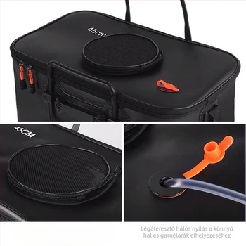 Élő halas vödör horgászvödör multifunkcionális összecsukható vödör halvédő vödör vastagított halasdoboz horgászvödör horgászdoboz nagykereskedelem