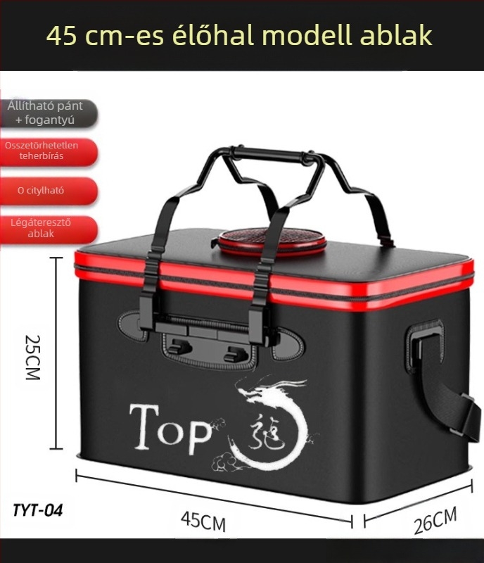 Élő halas vödör horgászvödör multifunkcionális összecsukható vödör halvédő vödör vastagított halasdoboz horgászvödör horgászdoboz nagykereskedelem