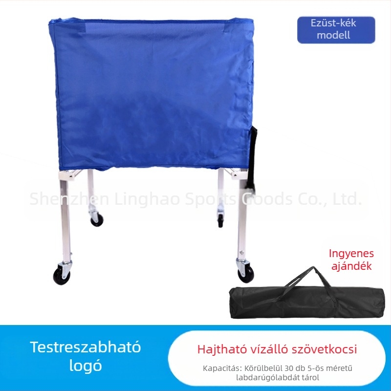 Gyárilag közvetlenül alumínium ötvözetből készült kosárlabda kocsi, labdatároló kocsi, összecsukható, hordozható beltéri és kültéri edzőkocsi