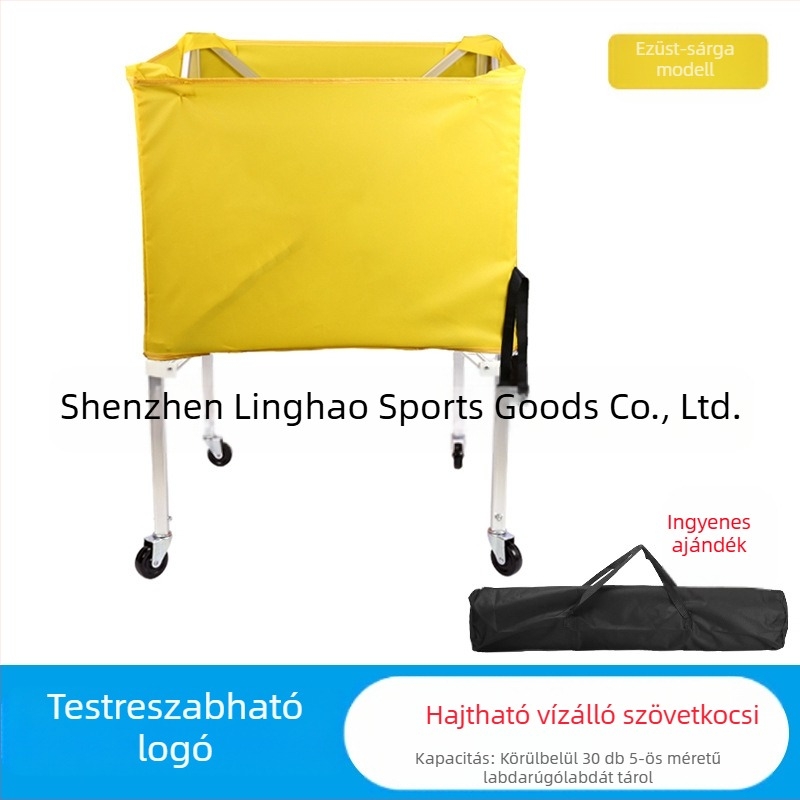 Gyárilag közvetlenül alumínium ötvözetből készült kosárlabda kocsi, labdatároló kocsi, összecsukható, hordozható beltéri és kültéri edzőkocsi