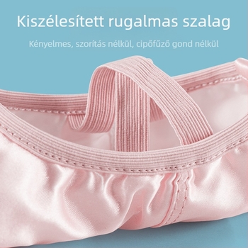Gyermek tánccipők Női puha talpú kínai gyermek előadás lányoknak tiszta színű szatén balett táncgyakorló test tánccipők